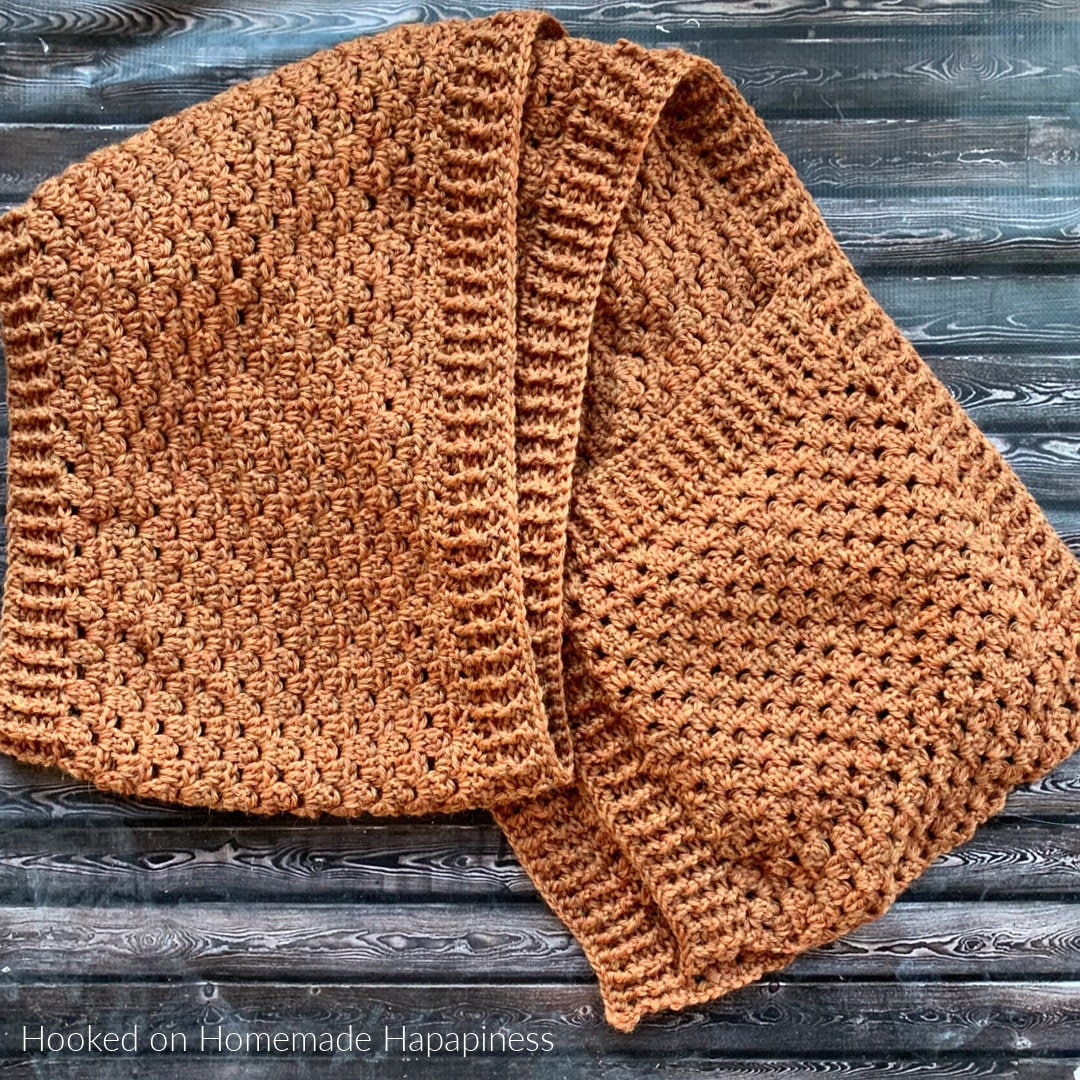 Persimmon Pocket Shawl Crochet Pattern