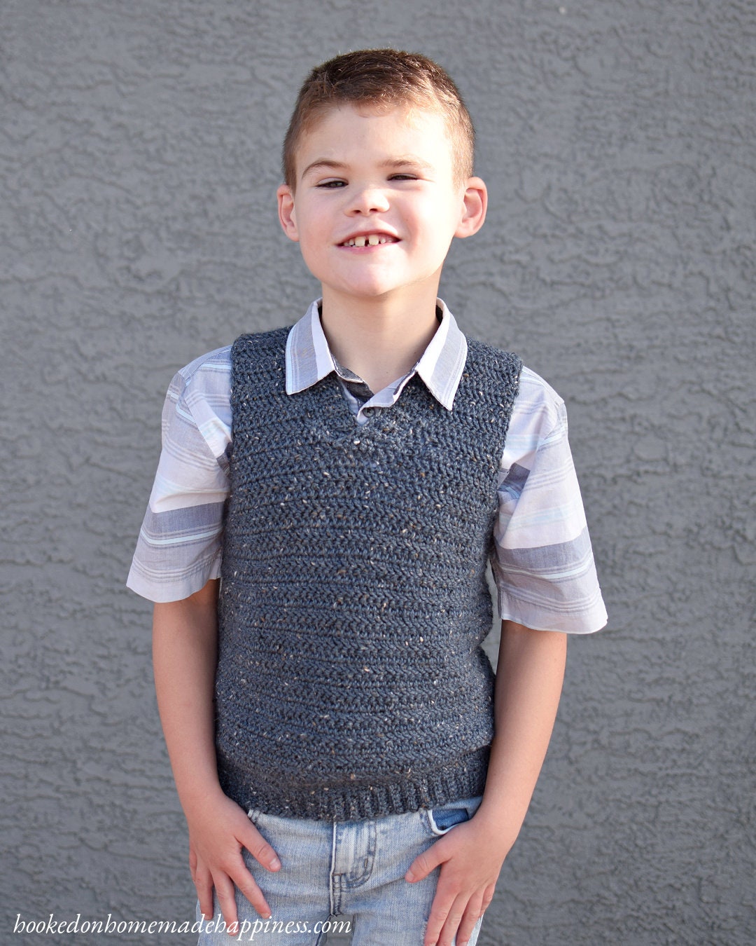 Kid's Sweater Vest Crochet Pattern