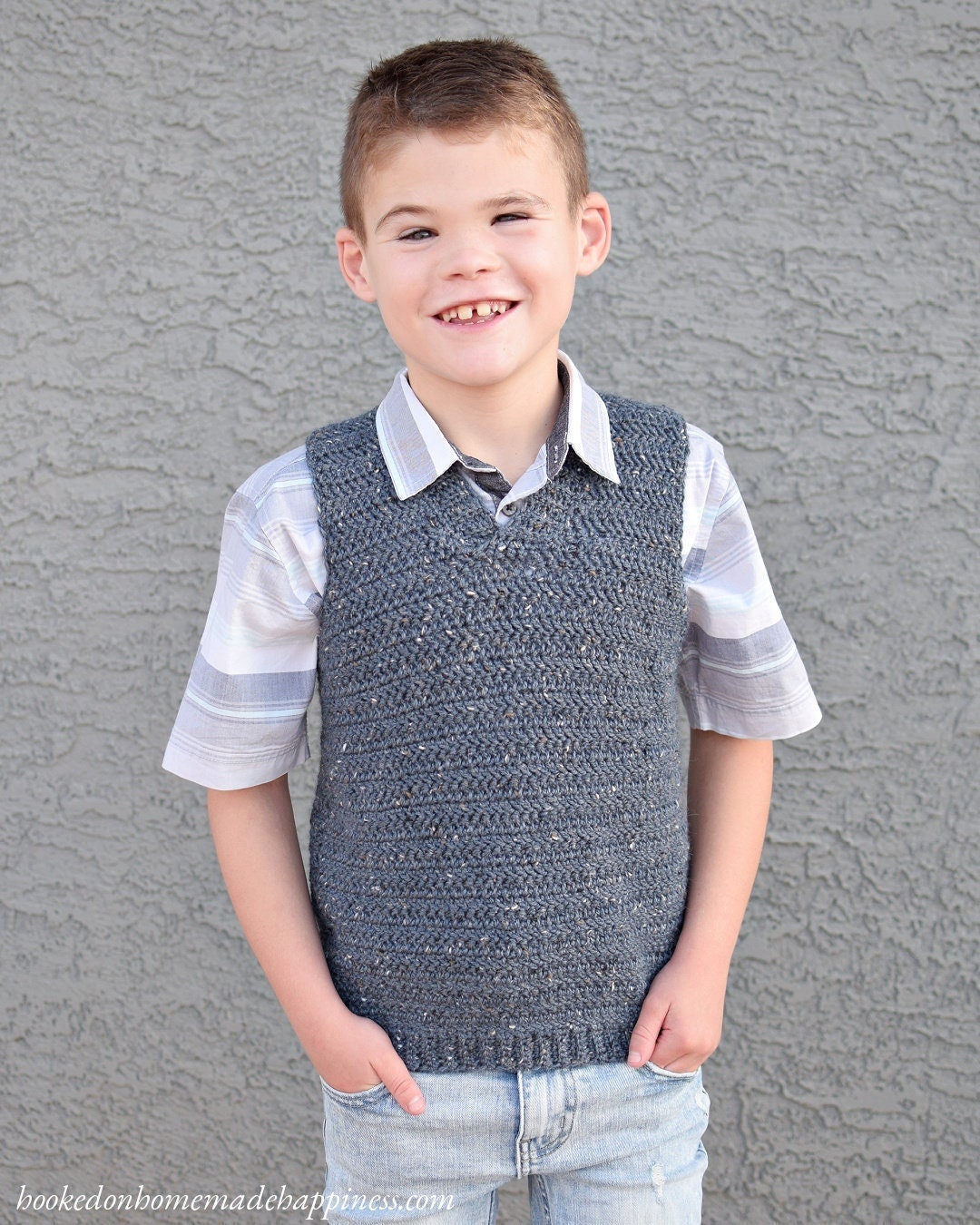 Kid's Sweater Vest Crochet Pattern