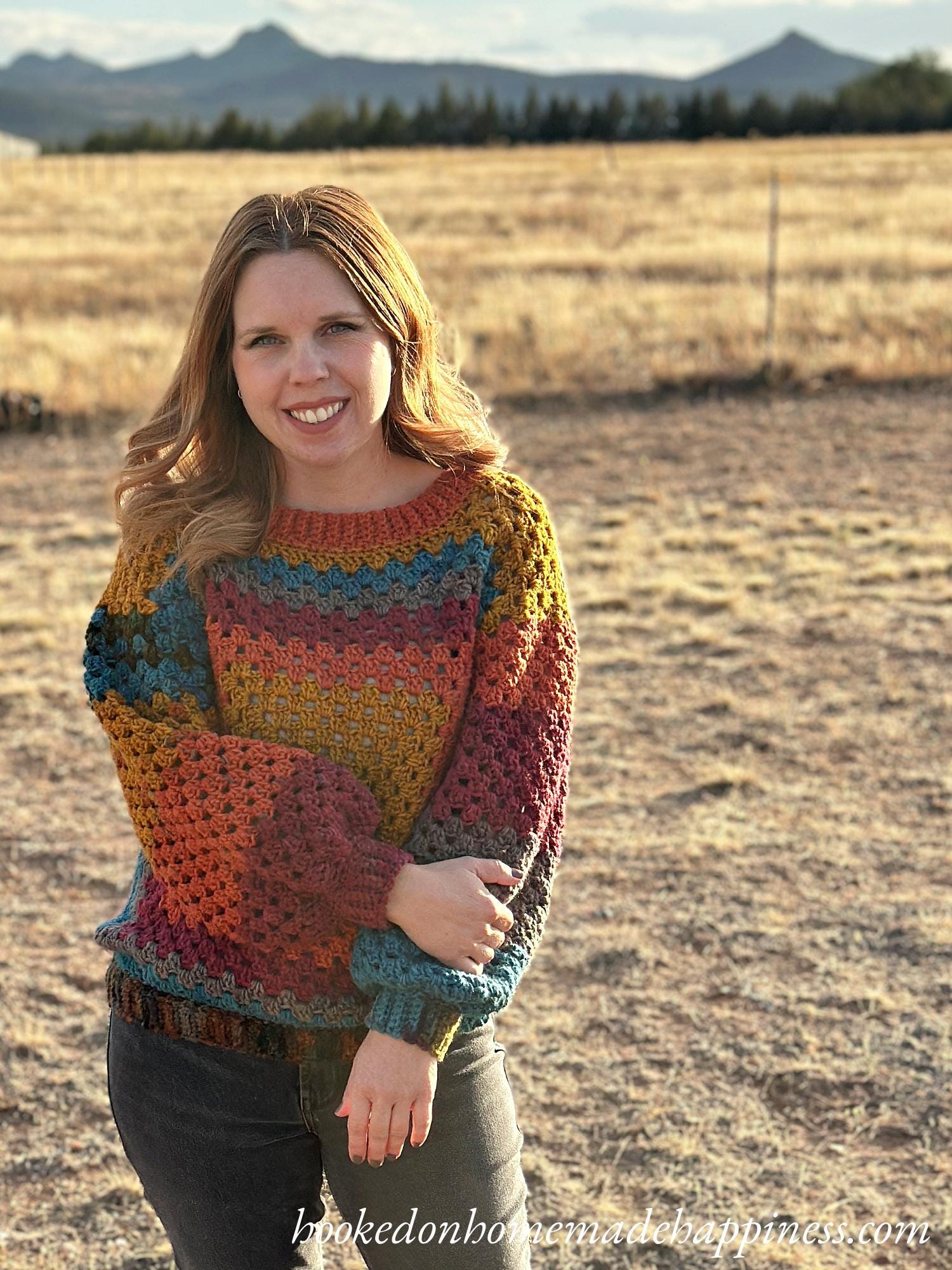 Granny Square Sweater Crochet Pattern