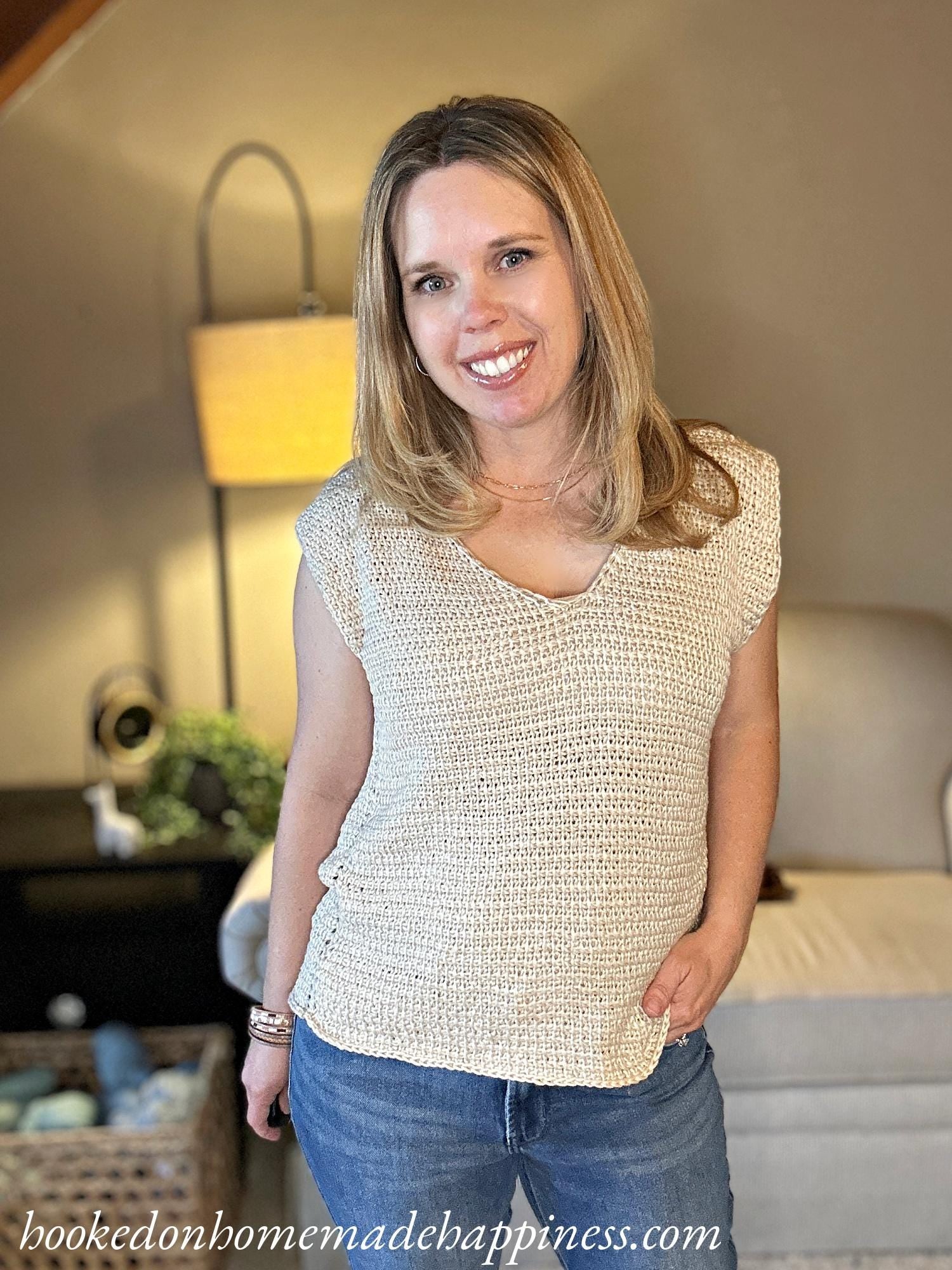 Easy Tunisian Tee Crochet Pattern