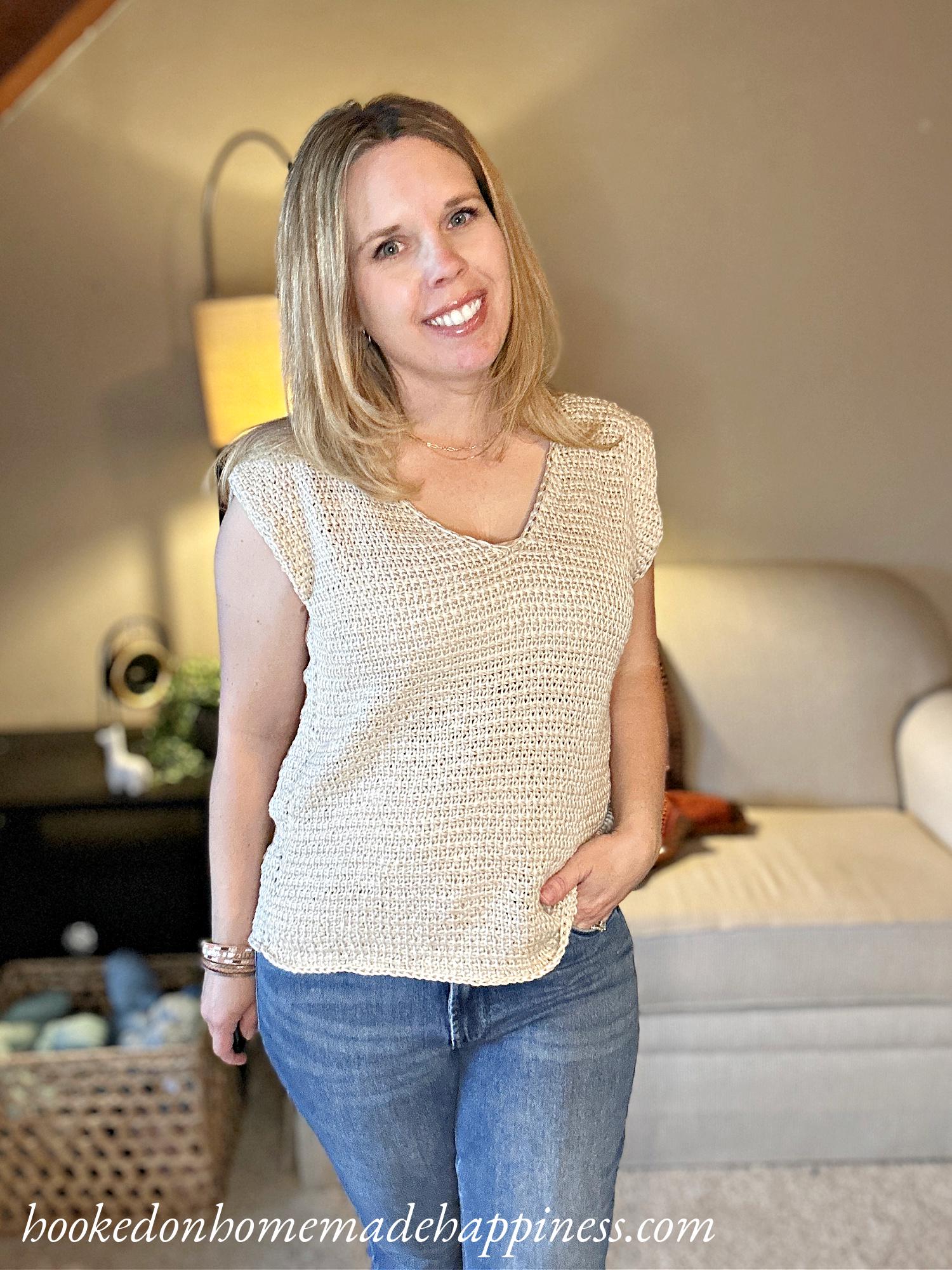 Easy Tunisian Tee Crochet Pattern