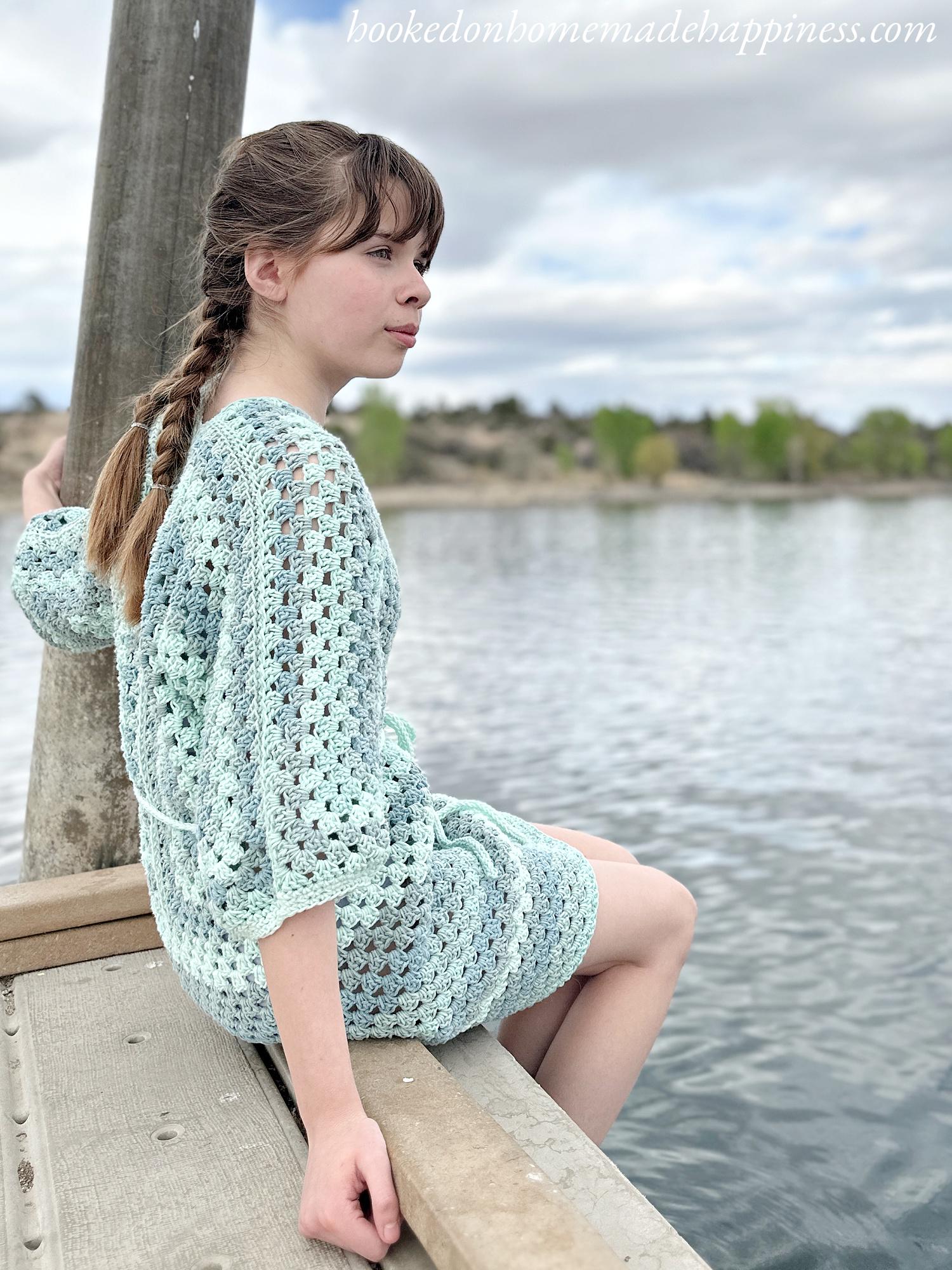 Kid's Beach Day Swim Suit Cover Up Crochet Pattern