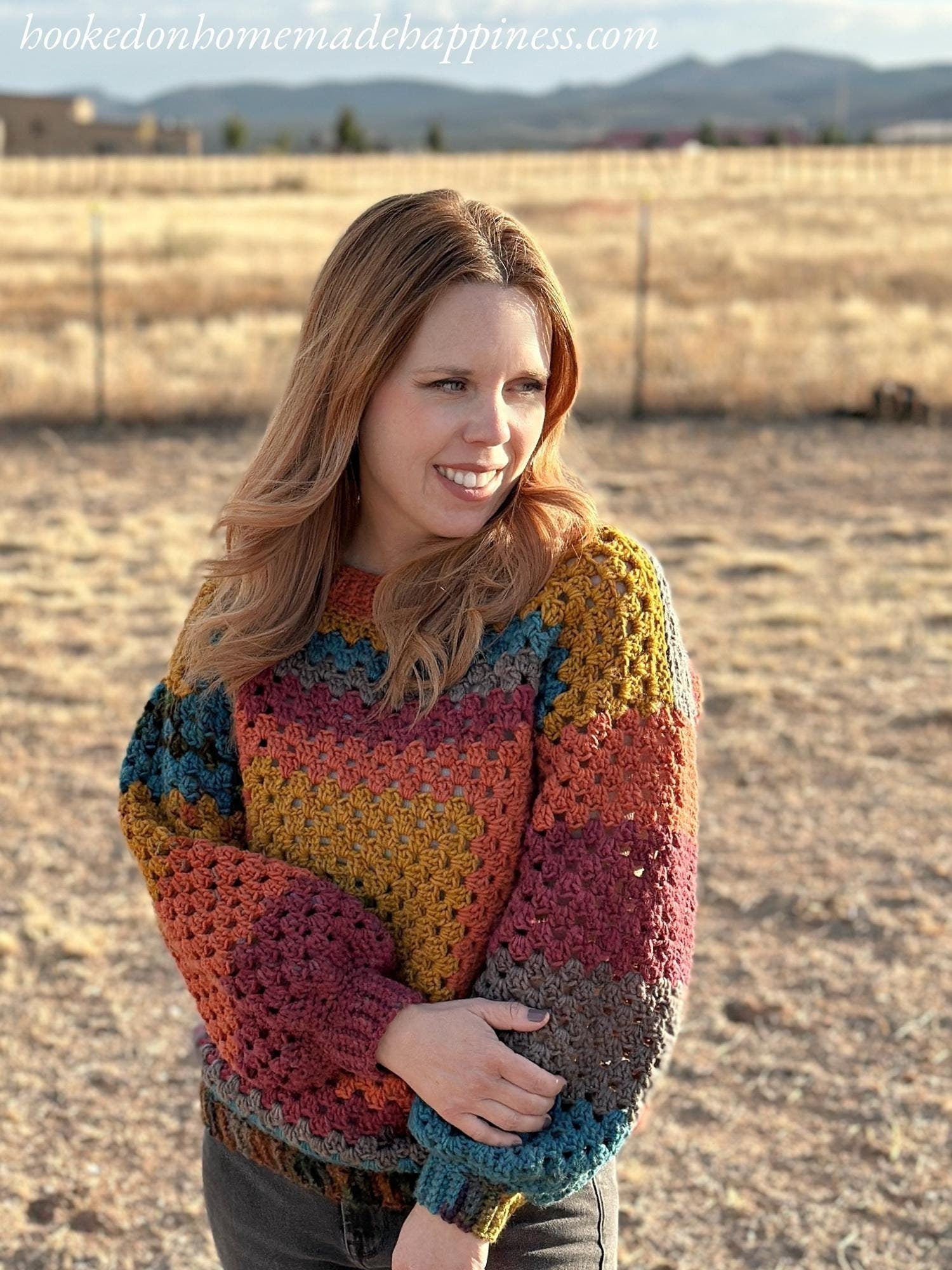 Granny Square Sweater Crochet Pattern