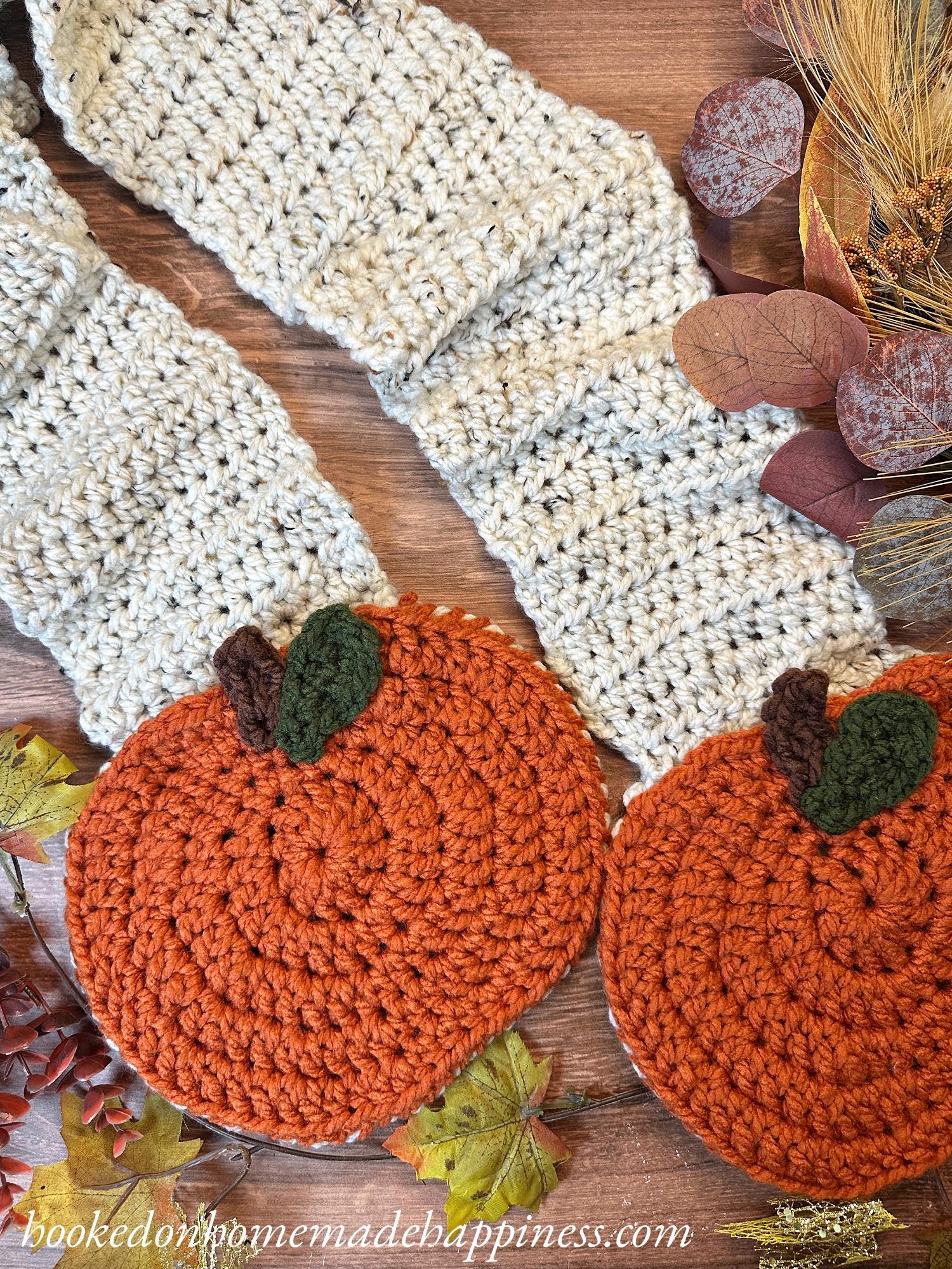 Pumpkin Pocket Scarf Crochet Pattern