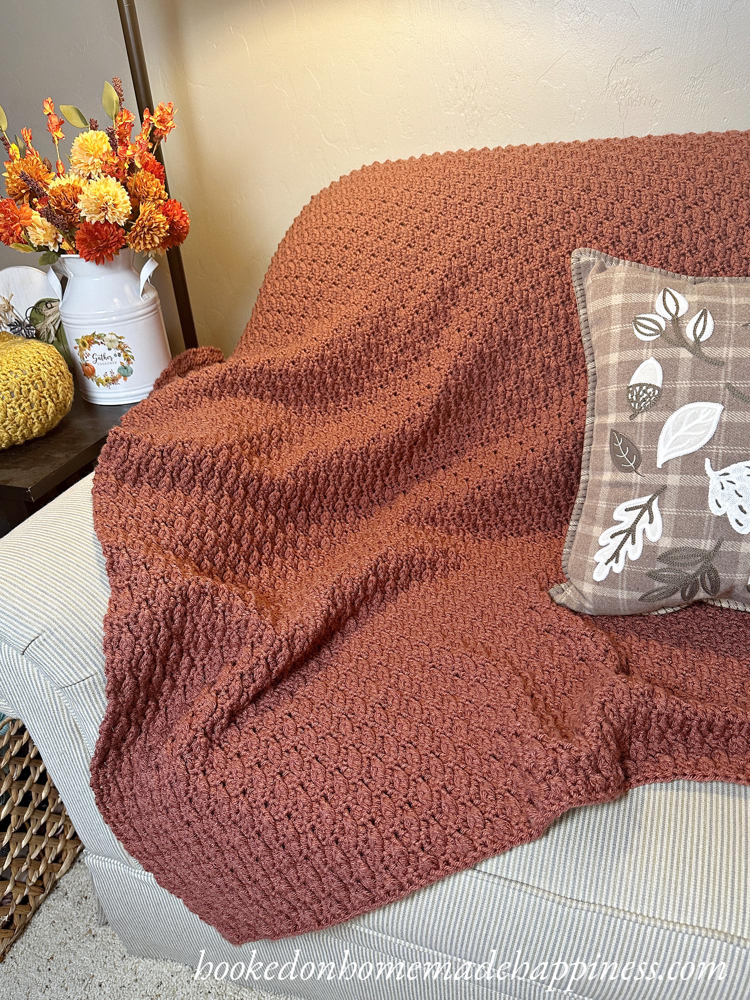 Falling Leaves Blanket Crochet Pattern
