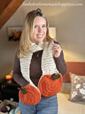 Pumpkin Pocket Scarf Crochet Pattern