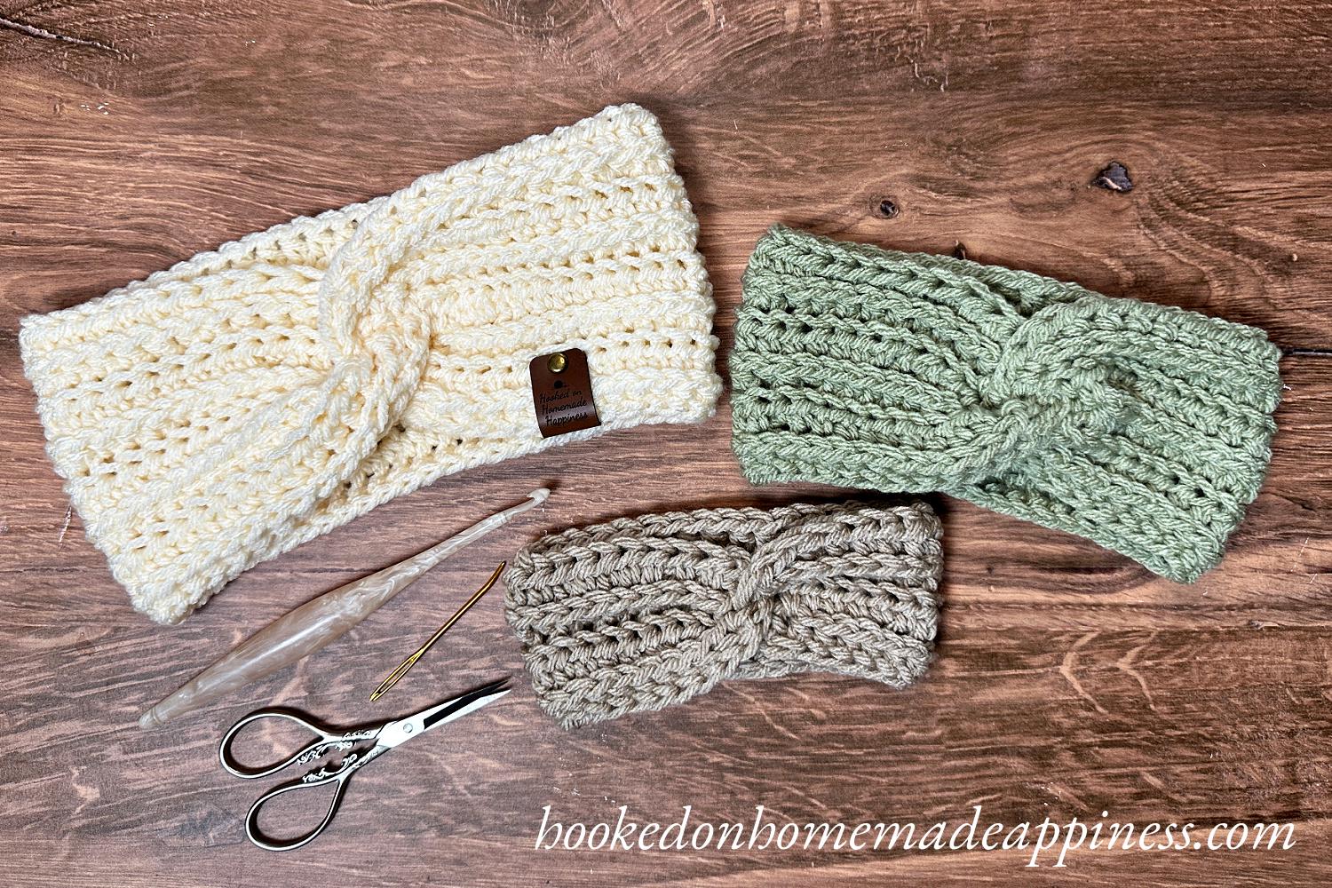 Twisted Ear Warmer Crochet Pattern