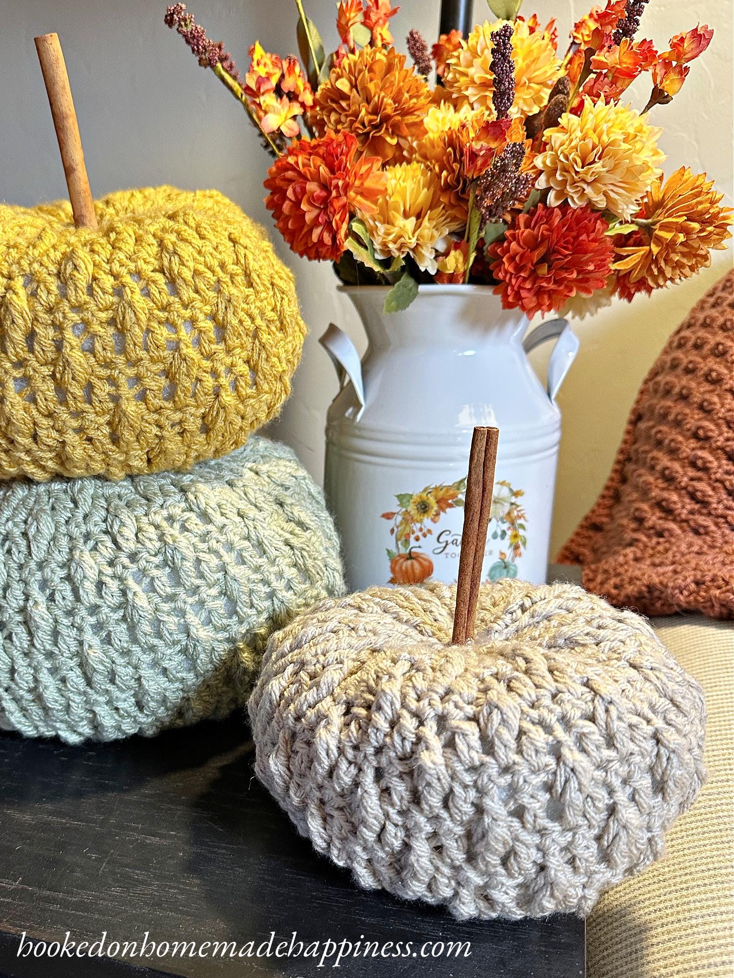 Falling Leaves Pumpkin Crochet Pattern