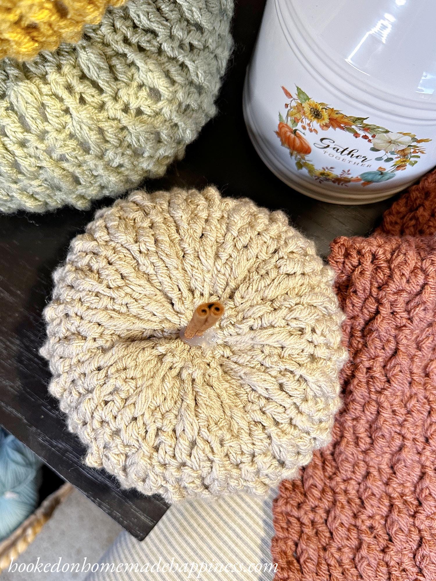 Falling Leaves Pumpkin Crochet Pattern