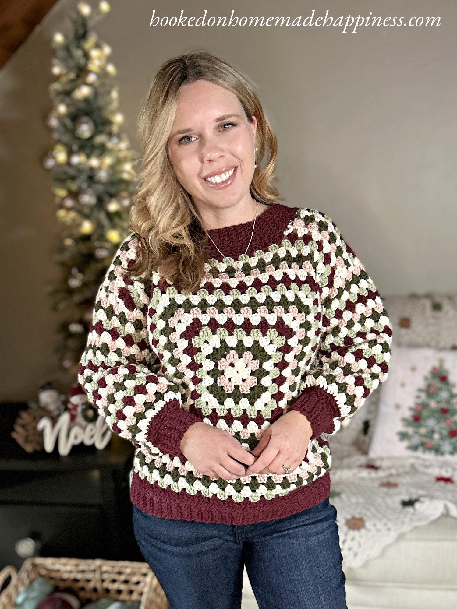 Granny Square Sweater Crochet Pattern