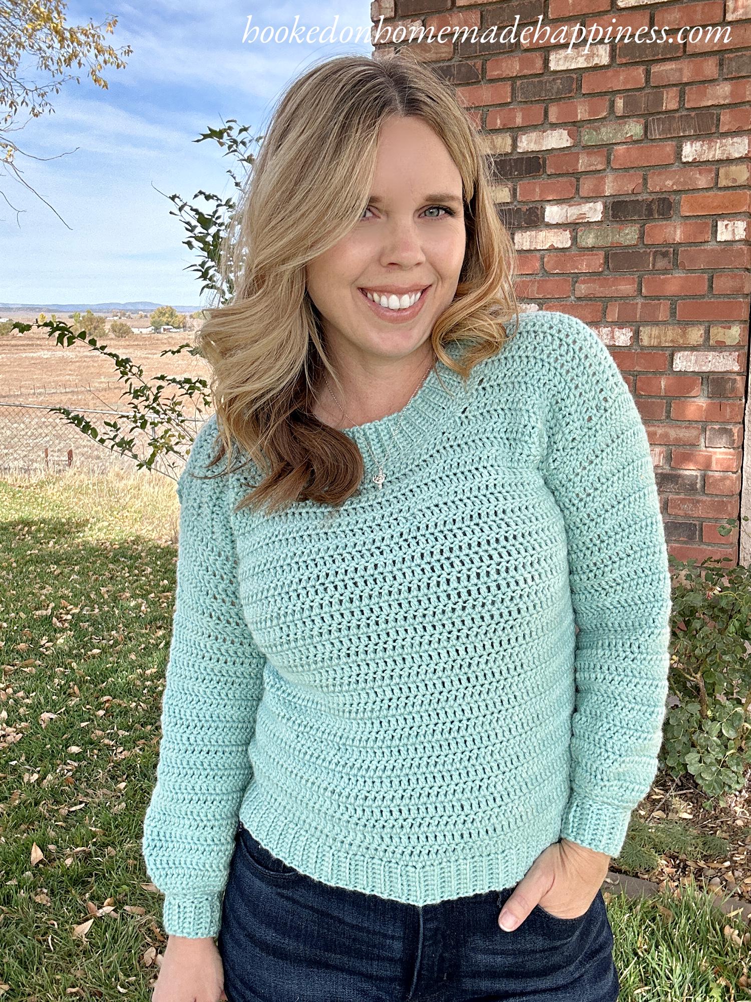 Simple Eyelet Sweater Crochet Pattern