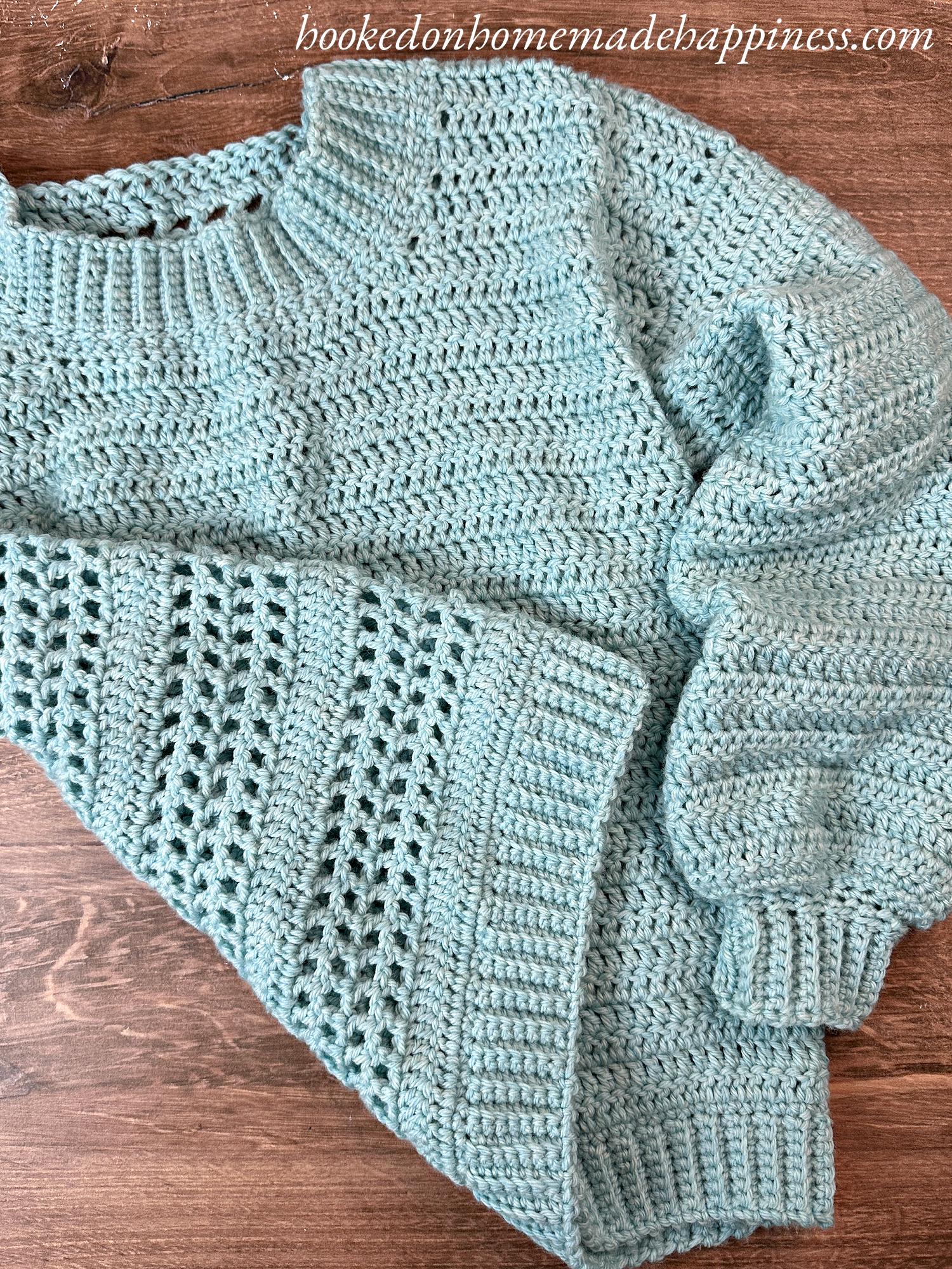 Simple Eyelet Sweater Crochet Pattern