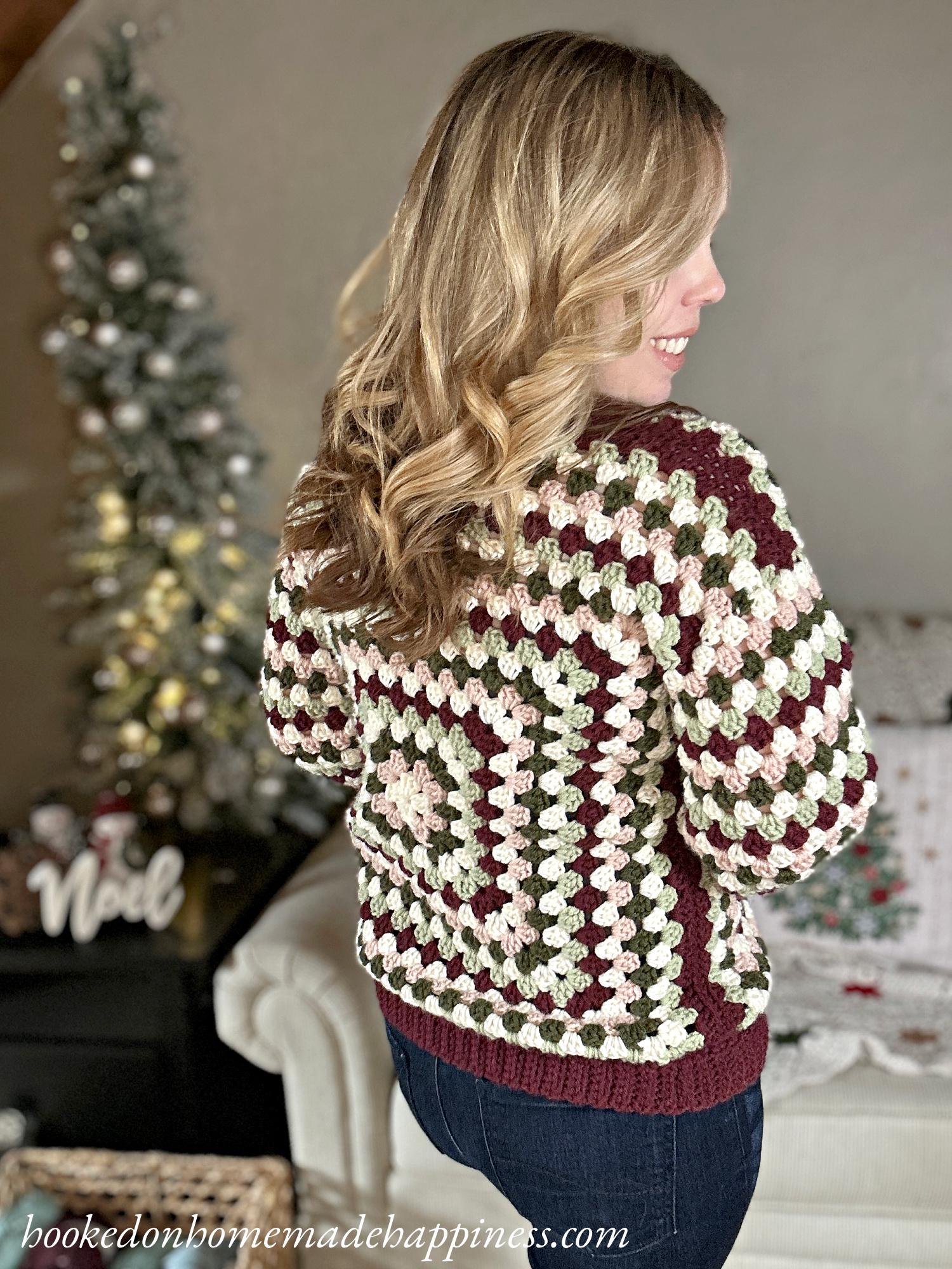 Granny Square Sweater Crochet Pattern