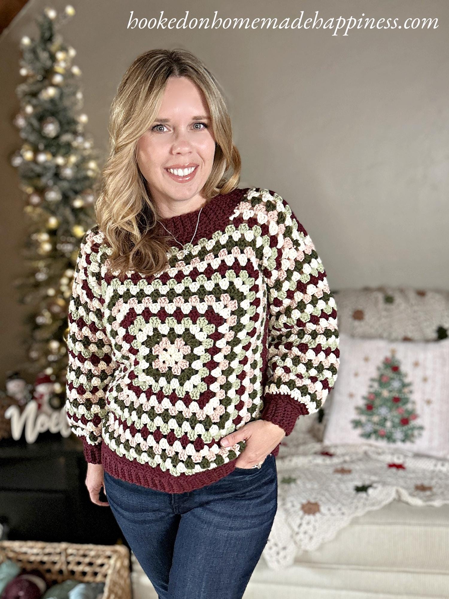 Granny Square Sweater Crochet Pattern