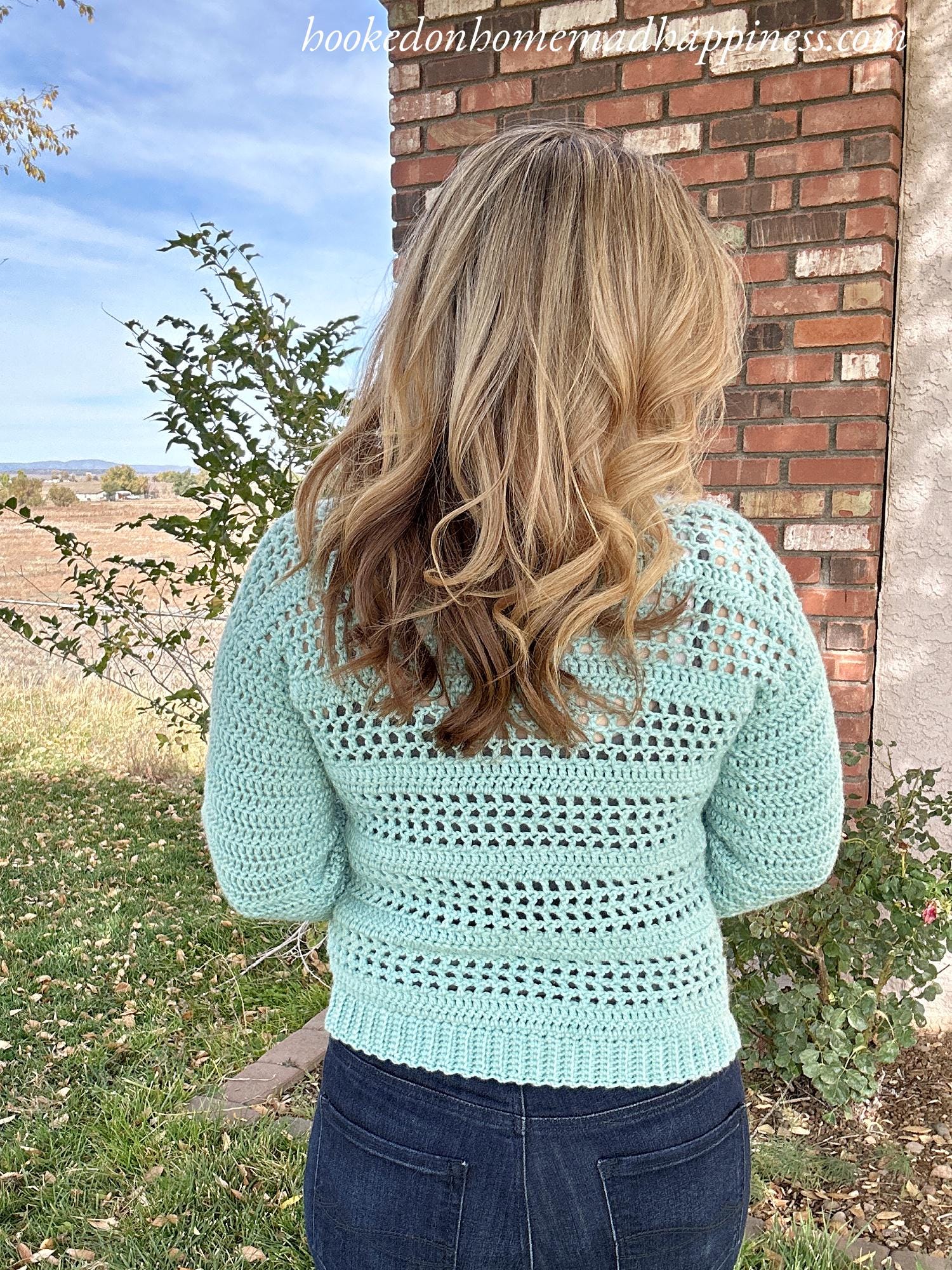 Simple Eyelet Sweater Crochet Pattern