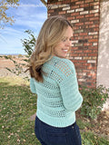 Simple Eyelet Sweater Crochet Pattern