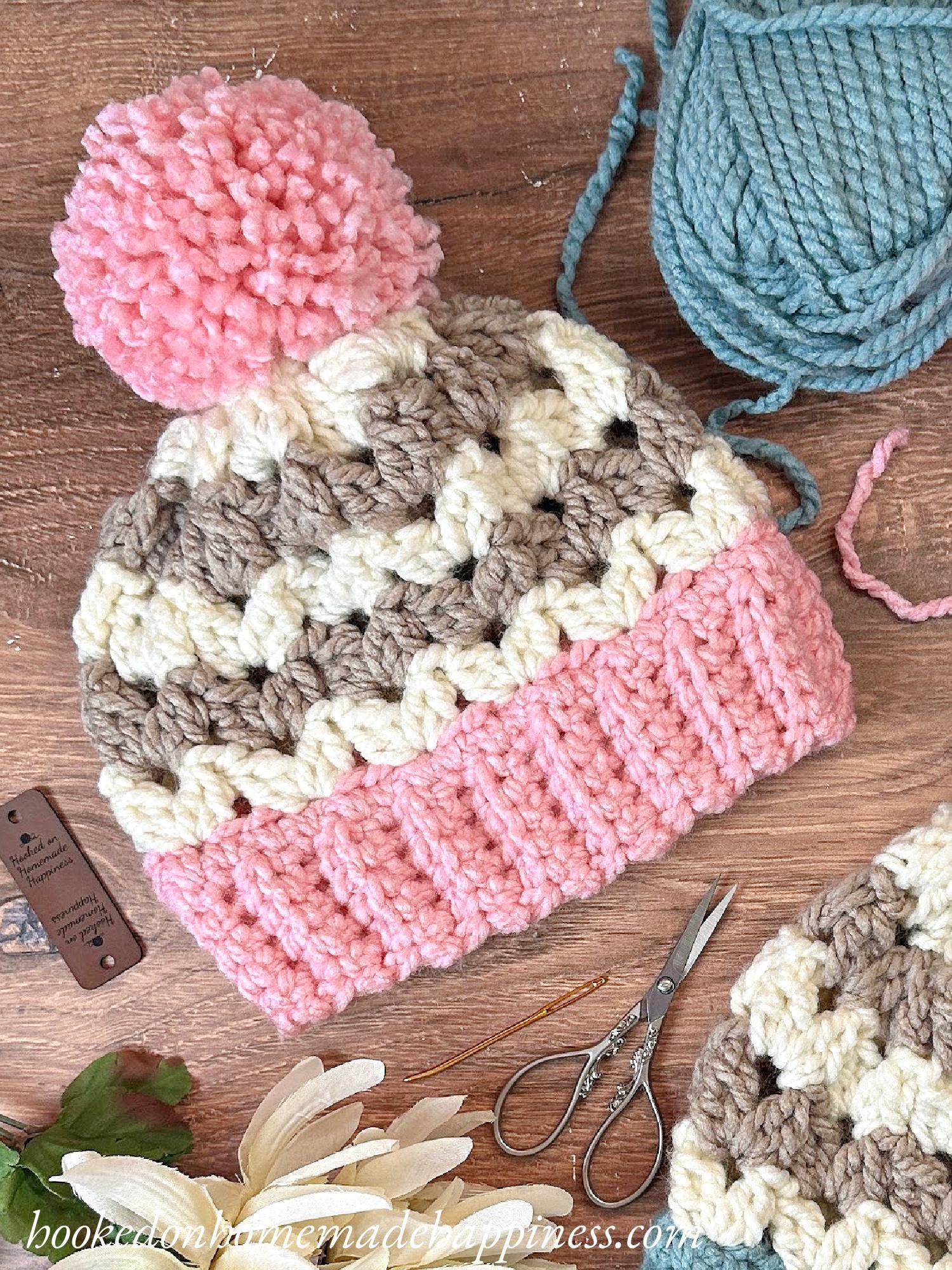 Chunky Iris Beanie Crochet Pattern