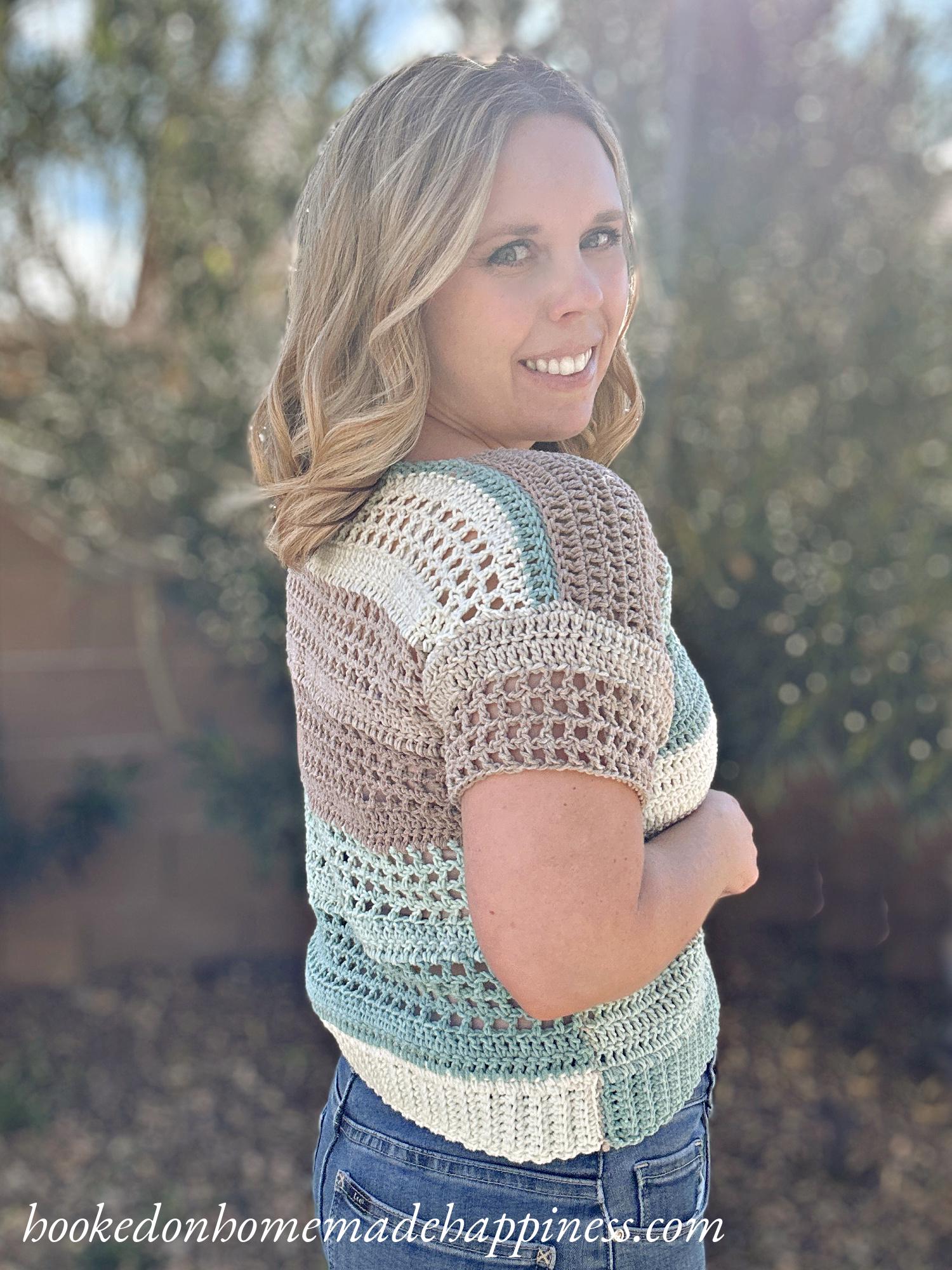 Simple Eyelet Tee Crochet Pattern