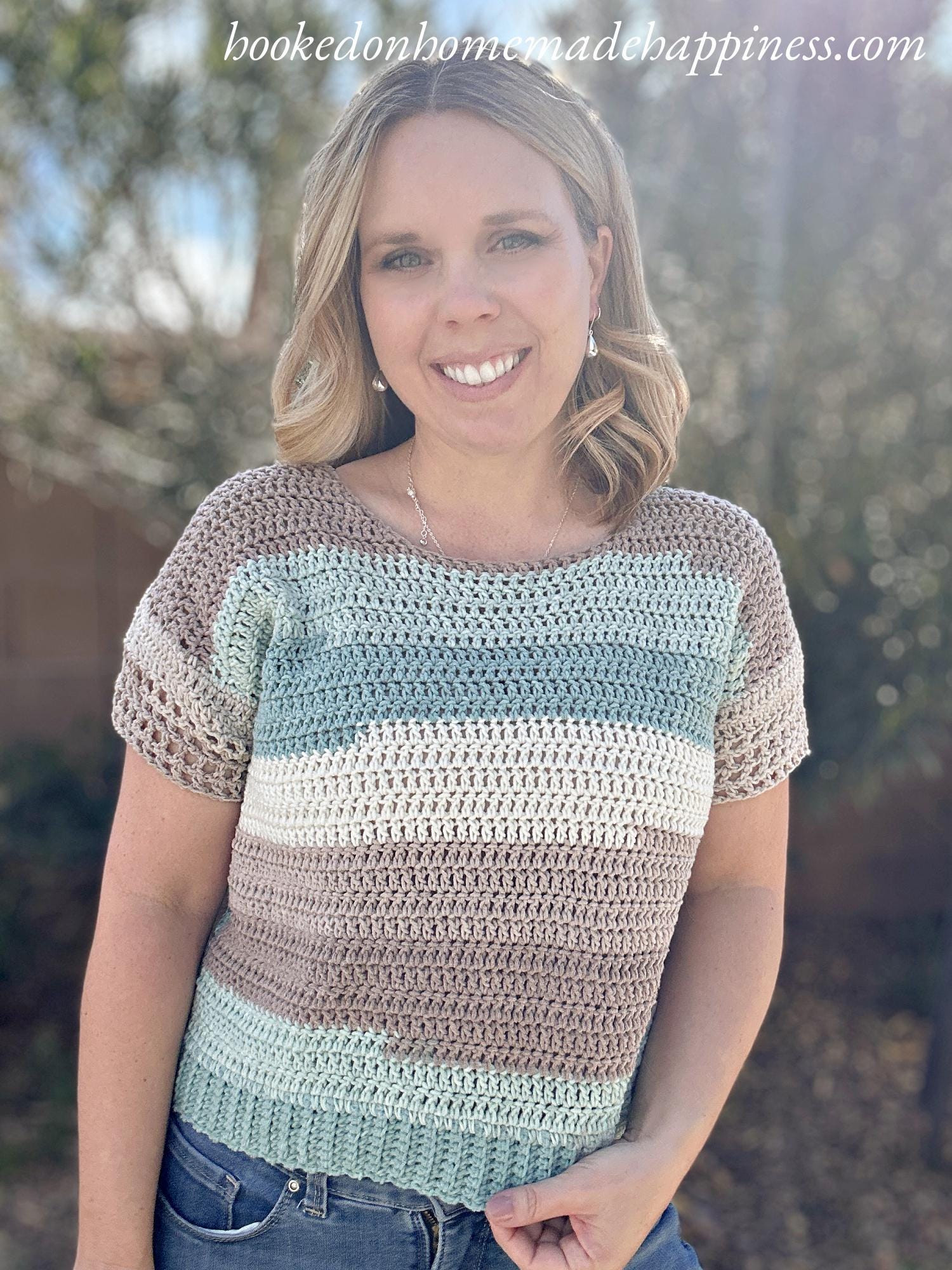 Simple Eyelet Tee Crochet Pattern