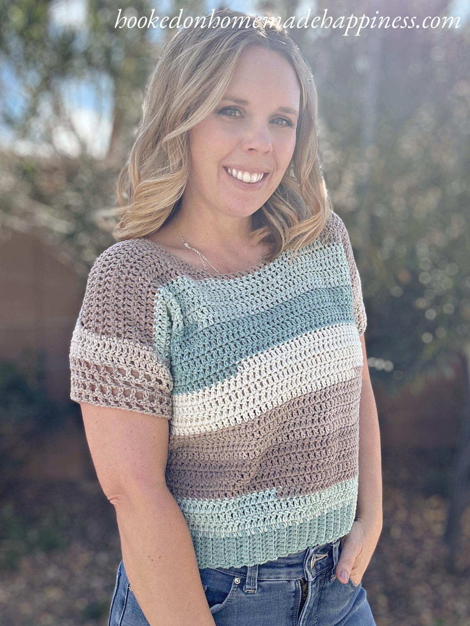 Simple Eyelet Tee Crochet Pattern