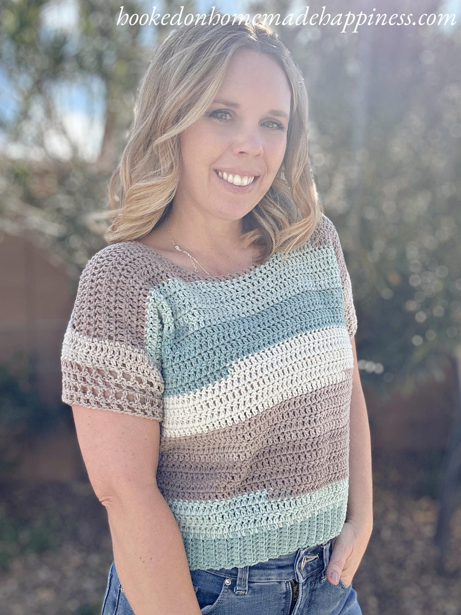 Simple Eyelet Tee Crochet Pattern