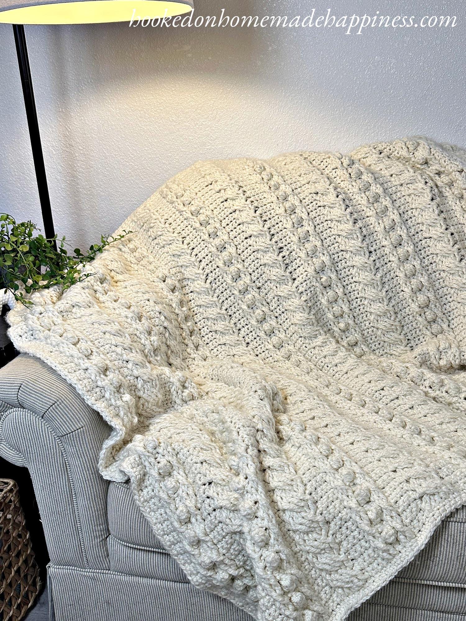 Crochet Cable Blanket Crochet Pattern
