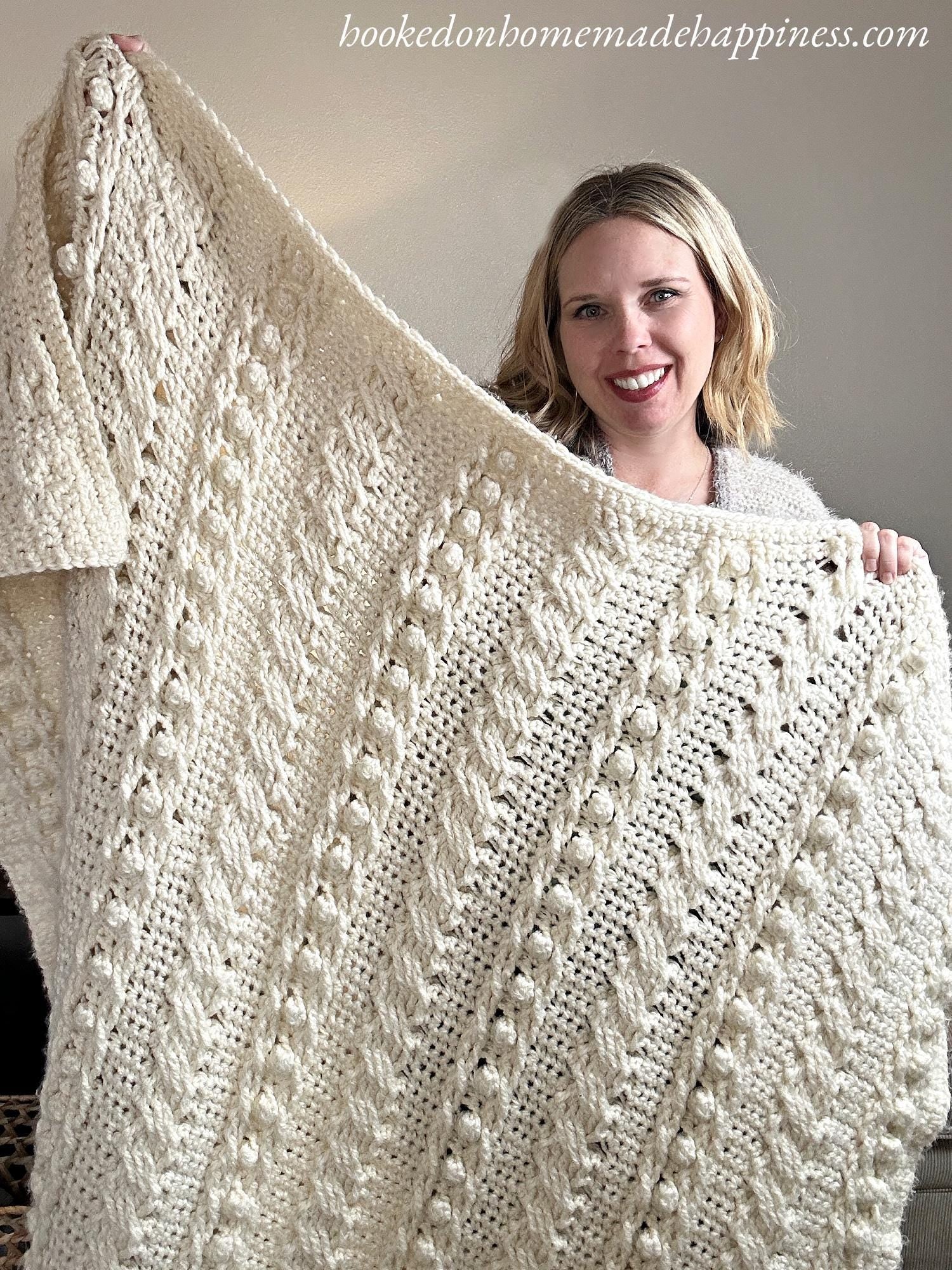 Crochet Cable Blanket Crochet Pattern