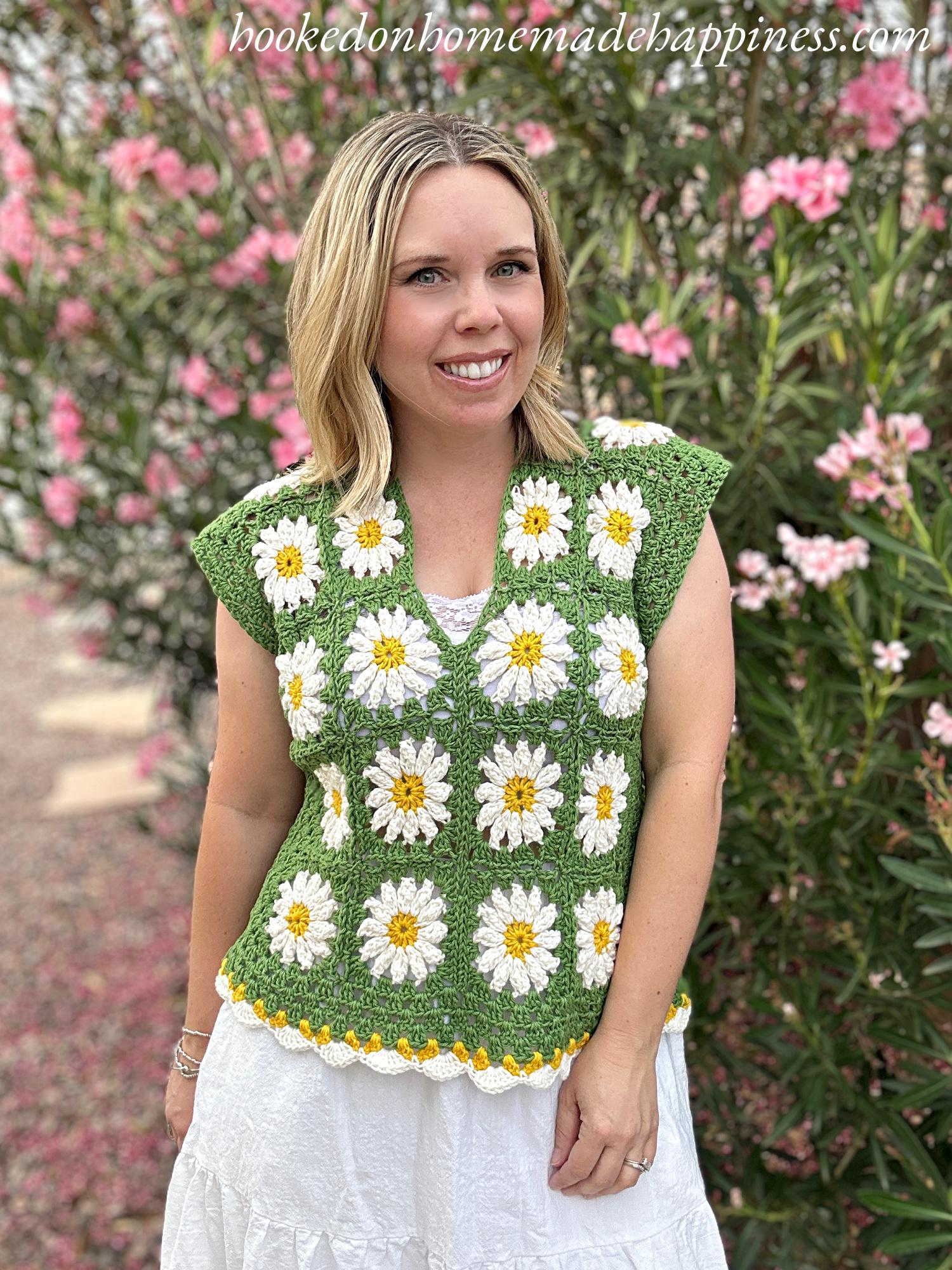 Daisy Square Tee Crochet Pattern